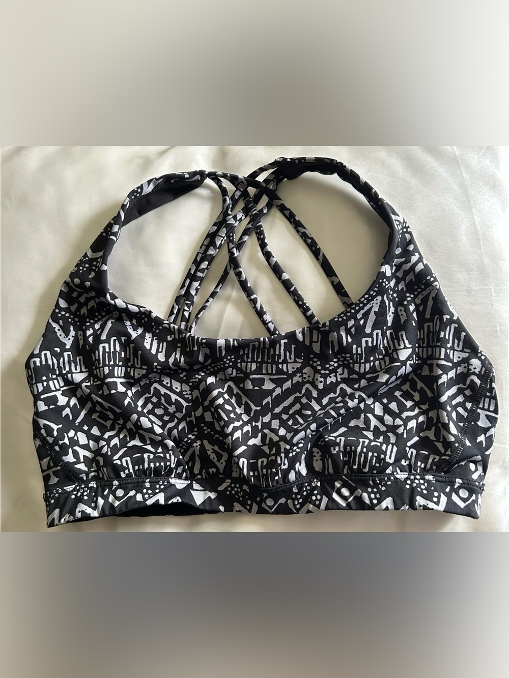 Victoria's Secret Sport Black and White Bralette Large